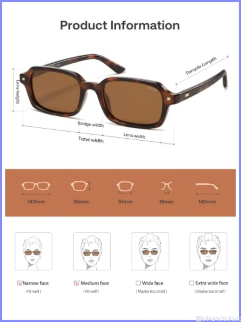 SOJOS Trendy Rectangle Polarized Sunglasses Mens Womens SJ2610